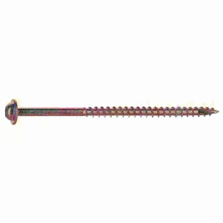 Saberdrive Wood Screw, #9, 3-1/2 in, Zinc Yellow Steel Flange Round Head Torx Drive, 318 PK 52373